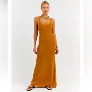 DISHH Asher Knit Dress in Marigold, Large